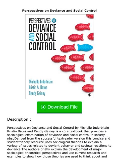 PPT PDF READ Perspectives On Deviance And Social Control