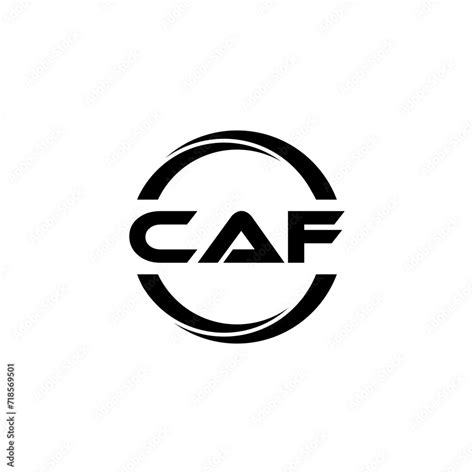 Caf Letter Logo Design With White Background In Illustrator Cube Logo