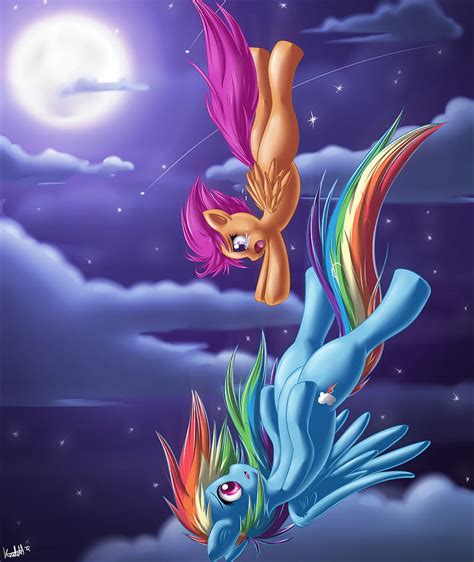 Scootaloo And Rainbow Dash