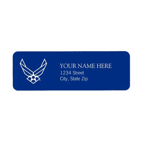 United States Air Force Logo Blue Label Zazzle United States Air Force Air Force Labels