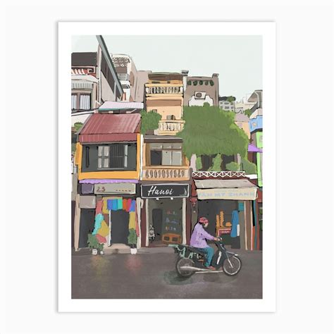 Hanoi Street Art Print by Ellie Swatland - Fy