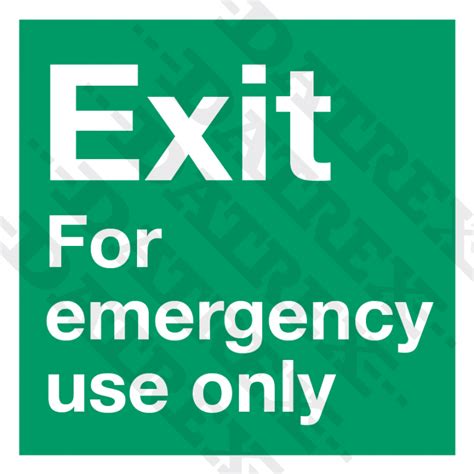 Imo Lifesaving Signs Exit For Emergency Use Only Datrex