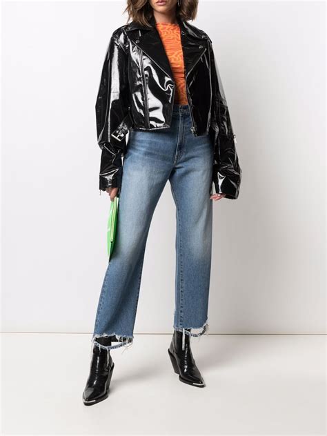 Manokhi Patent Leather Jacket Black Editorialist