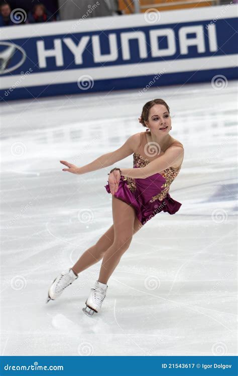 Elena Glebova Figura Patinador Estonia Fotograf A Editorial Imagen