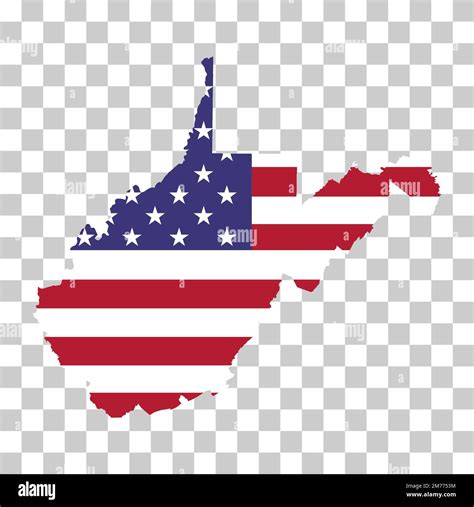 West Virginia Map Shape United States Of America Flat Concept Icon