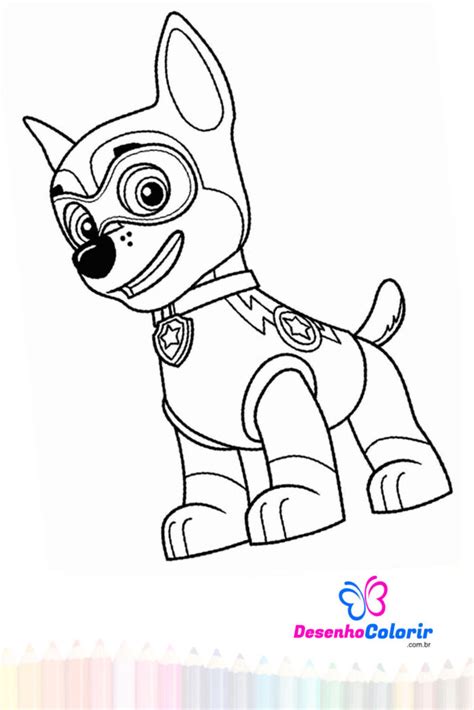 Desenho Colorir Chase Patrulha Canina Desenho Para Colorir