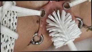 Torture Pain Vagina Bondage With Toilet Brush Fisting Tubator