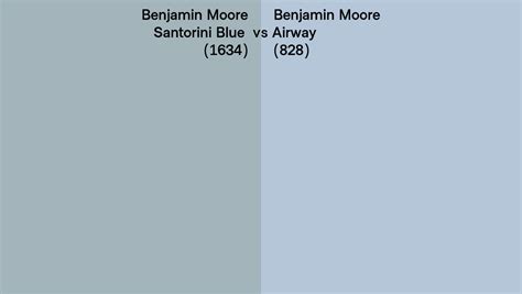 Benjamin Moore Santorini Blue Vs Airway Side By Side Comparison