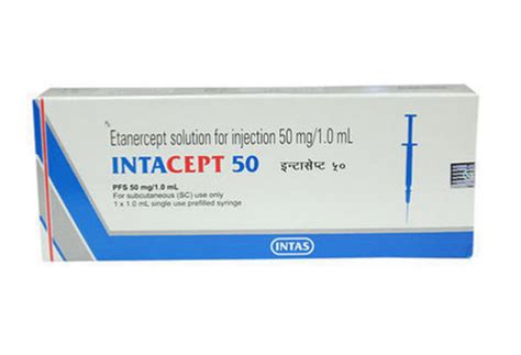 Intacept Etanercept Solution 50mg 1 0ml For Injection For Subcutaneous