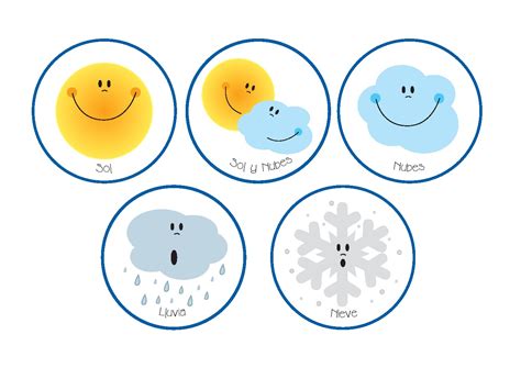 Recursos Para Infantil Tarjetas Para Trabajar El Tiempo Atmosférico En La Asamblea