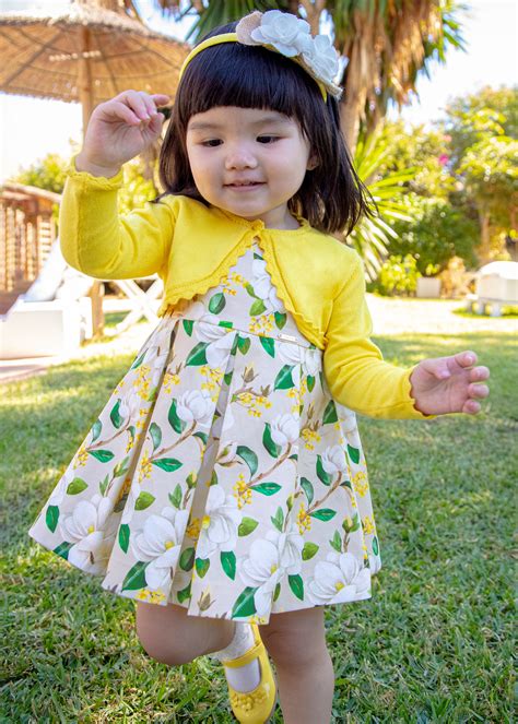 Floral Satin Dress Baby Mayoral