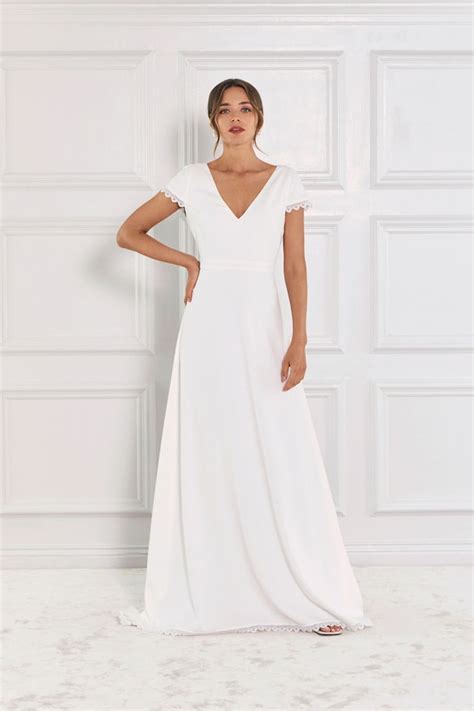 Lindy Bridal Gown Ivory PLAIN DRESSES Malina Wedding Dresses