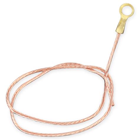 Ohlectric 9 Inch Bare Copper Wire Copper Grounding Lugs 18 Gauge