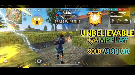 Solo Vs Squad Unbelievable Gameplay Must Watch Garena Free Fire