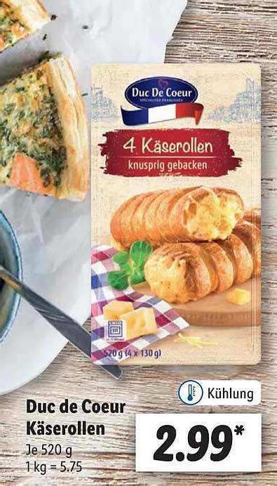 Duc De Coeur Käserollen Angebot bei Lidl 1Prospekte de