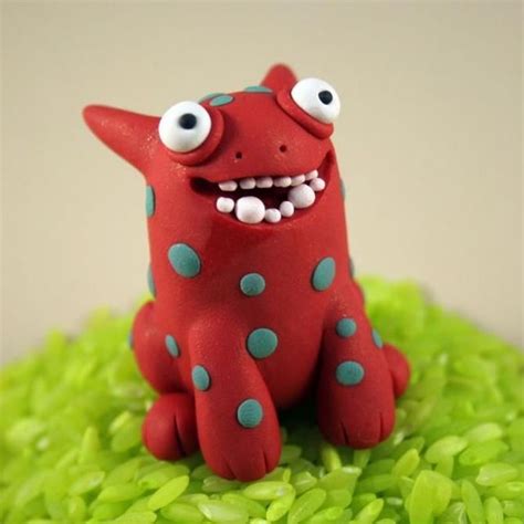 Luv The Teeth On This Creature Polymer Clay Figures Cute Polymer Clay