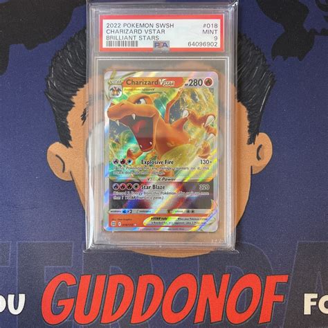 2022 Pokemon Brilliant Stars Charizard VSTAR 018 PSA 9 MINT Values