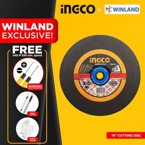 Ingco By Winland Abrasive Metal Cutting Disc Cut Off Wheel For Cut