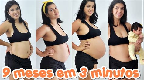 EVOLUÇÃO DA BARRIGA NA GRAVIDEZ PREGNANCY TRANSFORMATION semana a