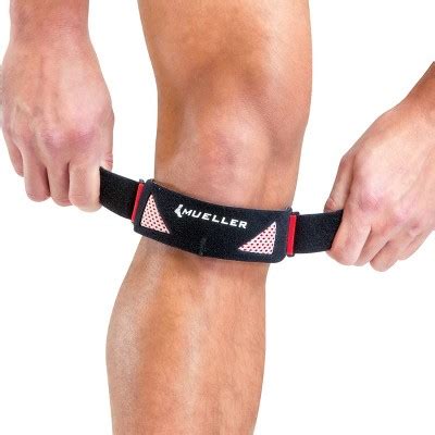 Mueller Sports Medicine Advanced Patella Strap Black Red Target