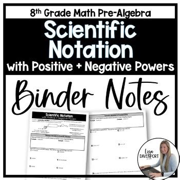 Scientific Notation Binder Notes For 8th Grade Math By Lisa Davenport