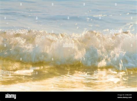 Gentle Incoming Breaking Whitewater Wave Stock Photo Alamy