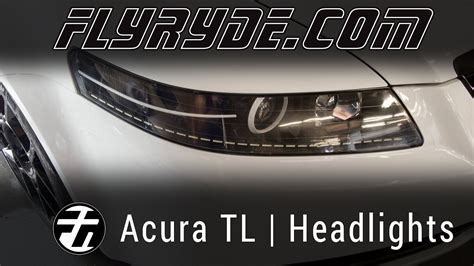 Acura Tl Headlights With Power Led Strips And Custom Paint Youtube