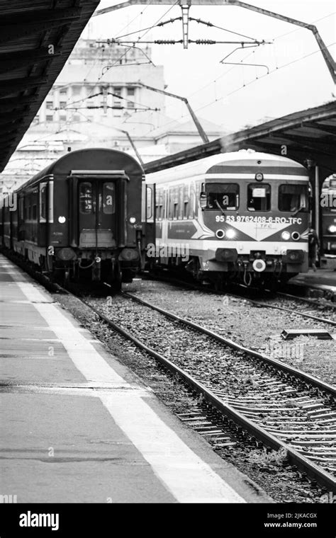 Train At Bucharest North Railway Station Gara De Nord Bucharest