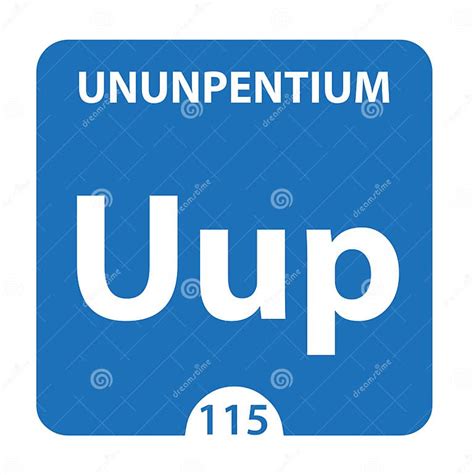 Ununpentium Chemical 115 Elemento De La Tabla Periódica Fondo De