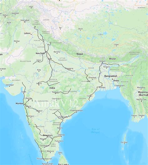 Vande Bharat Route Map : r/MapPorn