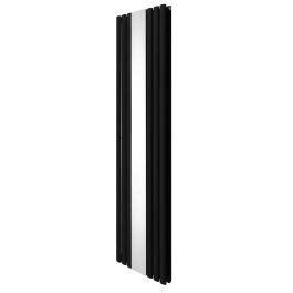 Radiador De Columna Ovalada Con Espejo 1800 Mm X 500 Mm Negro