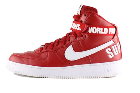 Nike Air Force One High "Red Supreme" – FlightSkool Shoes