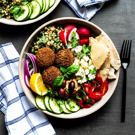 Mediterranean Falafel Bowl High Protein Lunch Recipe