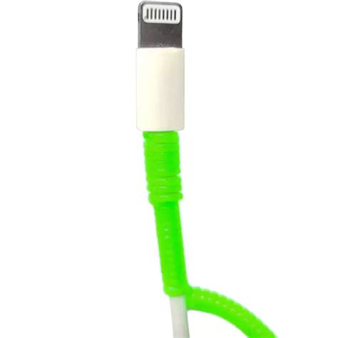 Ofertas En Pack Protector Resorte Espiral Verde Cable Usb