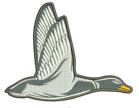 Flying Duck Drake Embroidery Machine Embroidery Design Etsy