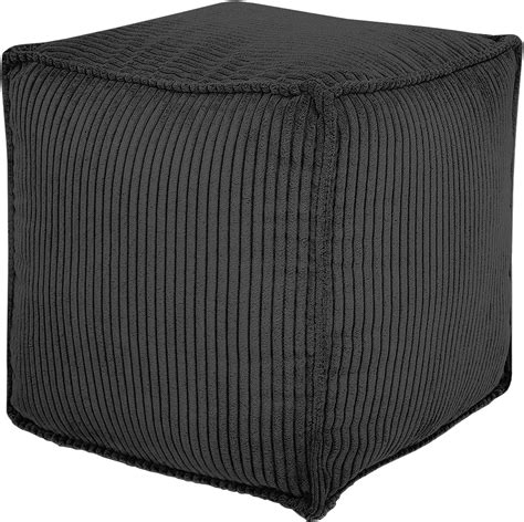 Amazon C COMFORTLAND Unstuffed Pouf Ottoman Faux Leather Poof