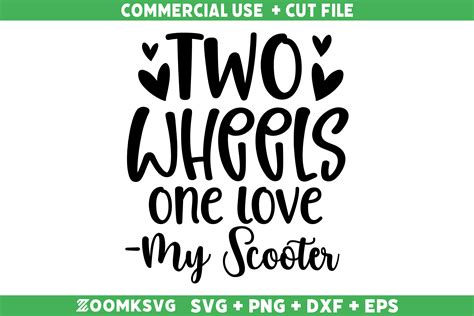 Two Wheels One Love My Scooter Graphic By Zoomksvg · Creative Fabrica