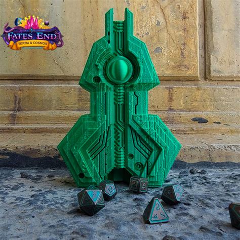 3D Printable Alien Obelisk Dice Tower SUPPORT FREE By FatesEnd