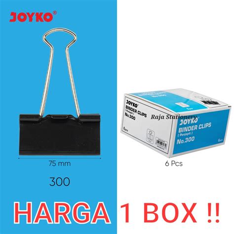 Jual JOYKO BINDER CLIP 300 75MM PALING BESAR KLIP PENJEPIT KERTAS