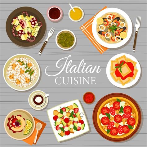 Premium Vector Italian Cuisine Food Menu Cover Page Template