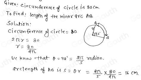 Solved Oab Is A Minor Sector Of The Circle Below The Circumference Of