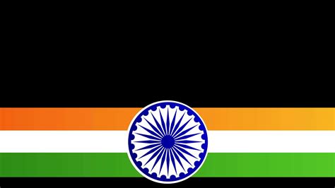 India Flag With Modren India Flag Colors With Elements On Black