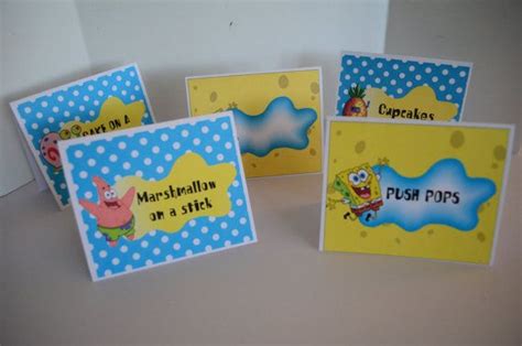 Spongebob Theme Foodcandy Labels By Mywhichcraft On Etsy 600