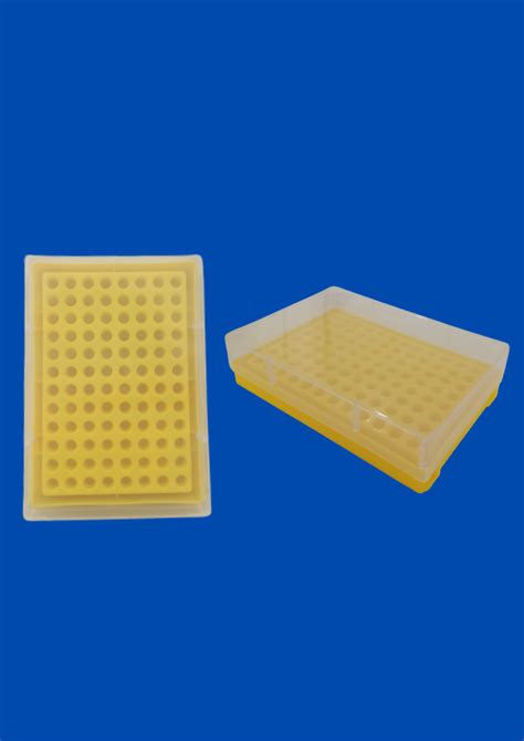 Plastic 96 Well Microtube Box PCR Tube Rack With Lid For 48 OFF