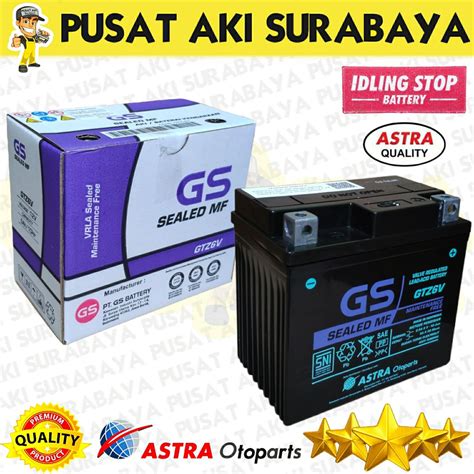 Jual GARANSI RESMI GS ASTRA GTZ6V ORIGINAL ACCU KERING MF MOTOR NMAX