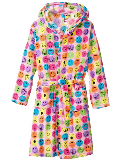 Up Past 8 Kids Robes Hooded Bathrobe Girls And Boys Fuzzy Plush