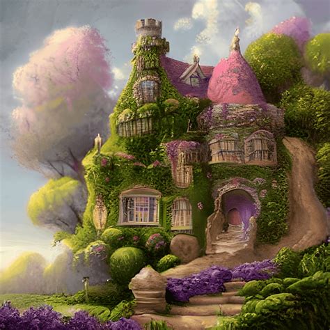 Fairytale Castle In The Clouds Creative Fabrica