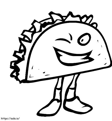 Tacos De Dibujos Animados Para Colorear