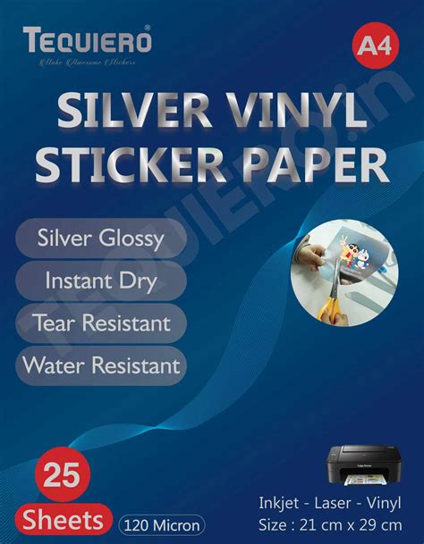 Golden Sticker Paper Glossy A4 Size Waterproof Tear Resistant