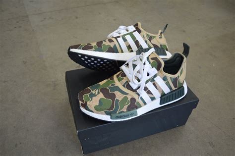 Bape Inspired Custom Painted Adidas Nmd R1 B Street Shoes Painted